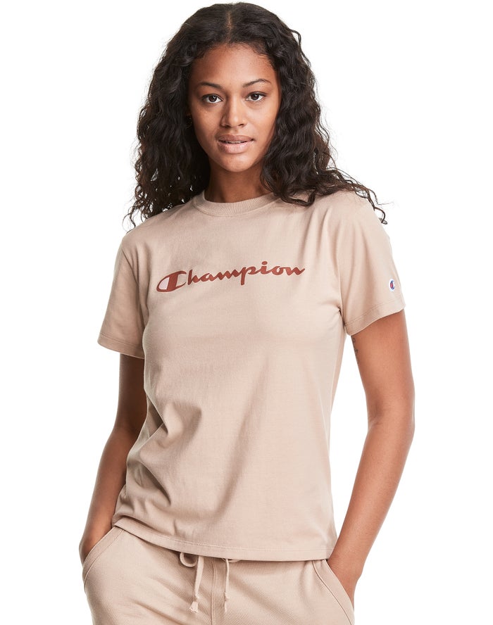 Champion Classic T-Shirt Dames - Khaki - Belgie 2508CPXZR